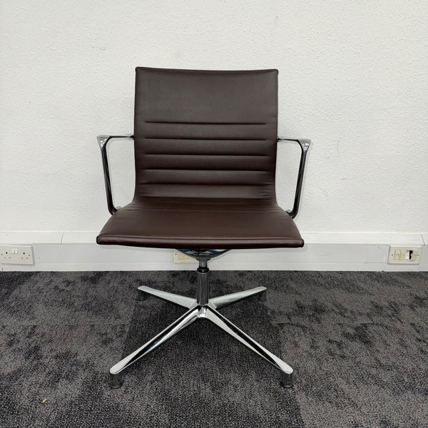 Used ICF Una Self Centering Leather Meeting Chair