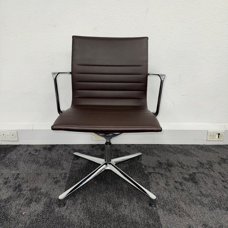 Used ICF Una Self Centering Leather Meeting Chair