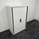 Used White Tambour with 2 Shelves