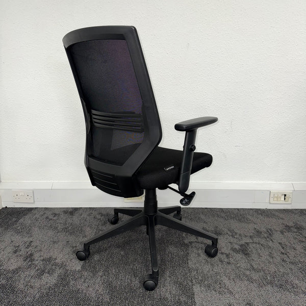 Used Black Mesh Task Chair with Adjustable Lumbar Support