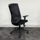 Used Black Mesh Task Chair with Adjustable Lumbar Support