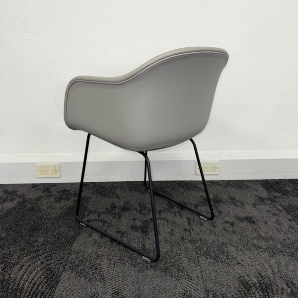 Used Muuto Leather Tub Chair Meeting Set with Table