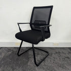 Used Black Mesh Meeting Chair with Lumbar