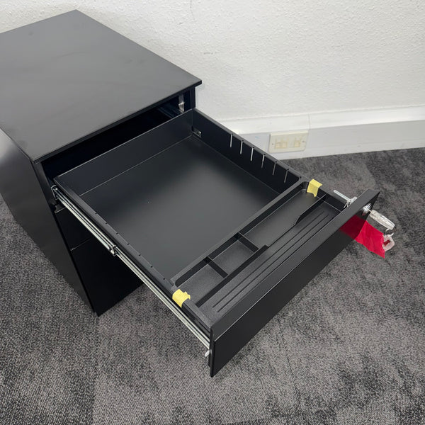 New Black Steel 3 Draw Mobile Pedestal