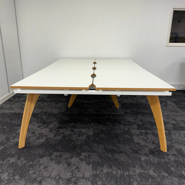 Used Fuze White Bench Desk with Cable Tray 1200x800