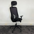 New Black Mesh Task Chair with Adjustable Lumbar and Headrest