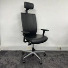 Used Executive Leather Full Adjustable Chair with Headrest
