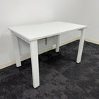 Used Senator White Single Bench Desk