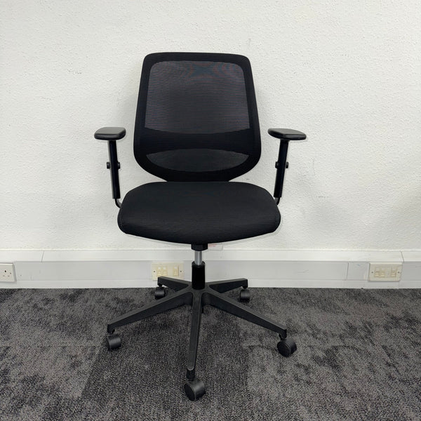 Used John Lewis Dorsel Black Mesh Office Chair