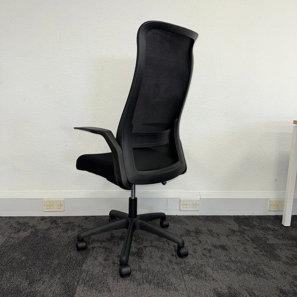 High Back Black Mesh Office Chair with Lumbar