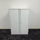 Used White Steel Cupboard with Lock and Key