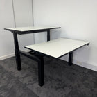 Used Fumac Double Electric Back to Back Height Adjustable Bench Desk