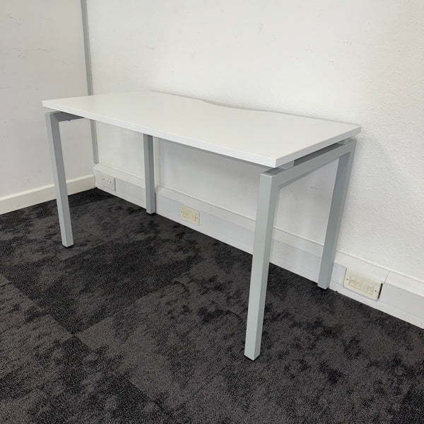 New Cancelled Order White Single Bench Desk 1200x600