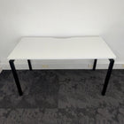 New White Single Bench Desk - 1400x700