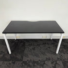 New Black Single Bench Desk - 1400x700