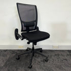 Used Fully Adjustable Mesh Task Chair - Reupholstered in New Fabric