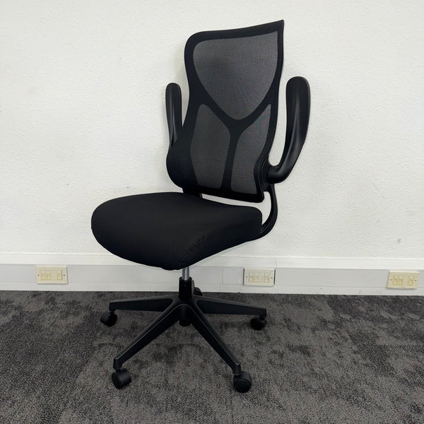 New High Back Mesh Task Chair with Folding Arms