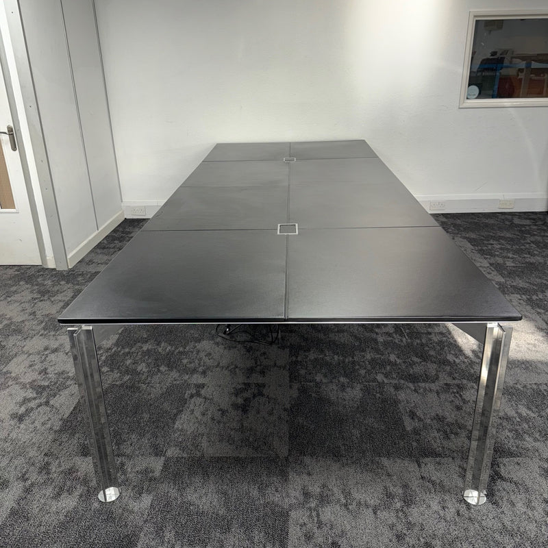 Used Bulo H20 Branded Leather Topped Executive Meeting Table