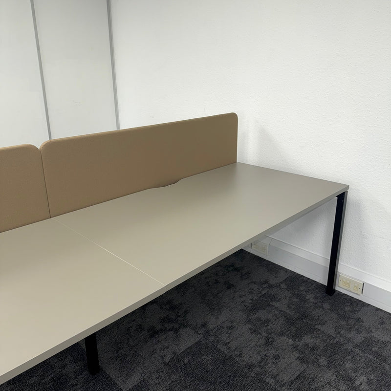 Used Nova Bench Desks with Screens 1400x800 - Banks of 2,4,6,8