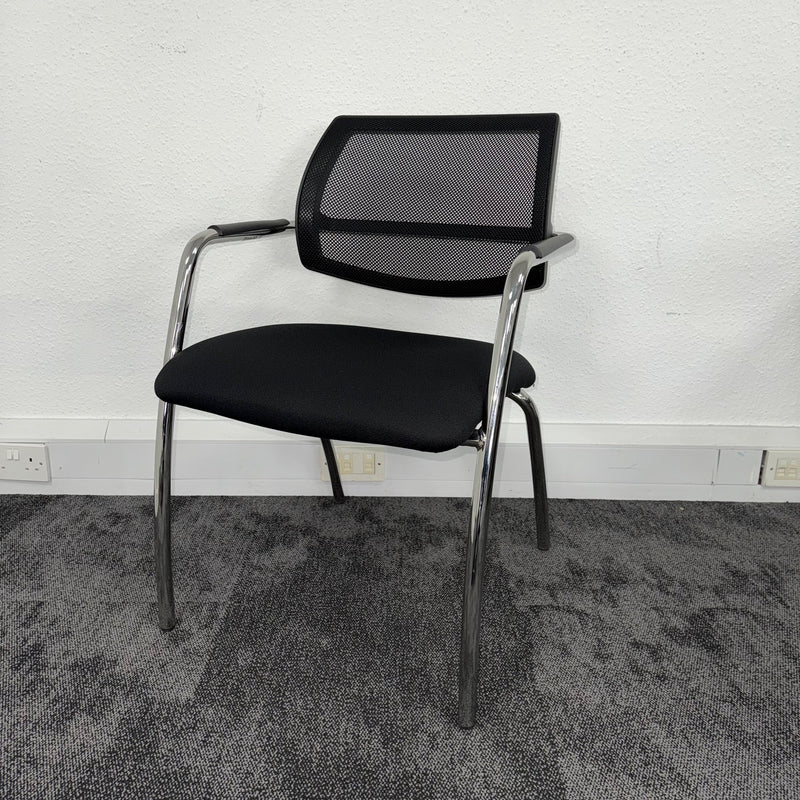 Used Mesh Meeting Chair with Chrome Frame