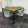 Used Steel Vintage Rustic Canteen Set with 4 Boss Chairs