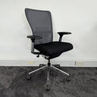 Reupholstered Haworth Zody Mesh Fully Adjustable Task Chair - Chrome Edition