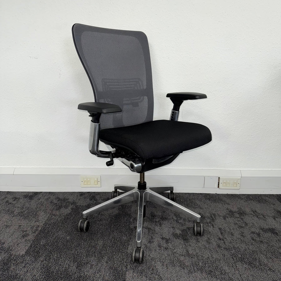 Reupholstered Haworth Zody Mesh Fully Adjustable Task Chair - Chrome Edition