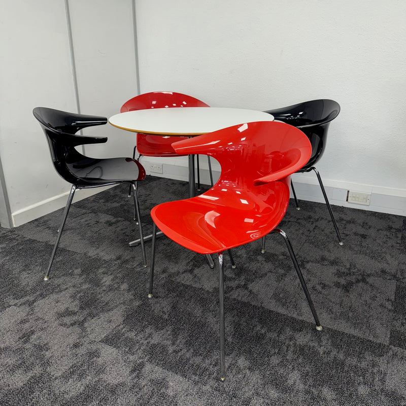Used Canteen Set with Round Table and 4 Chairs