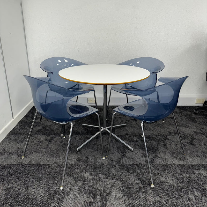 Used Canteen Set with Round Table and 4 Chairs