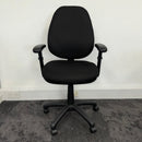 Used Black Fabric Adjustable Task Chair