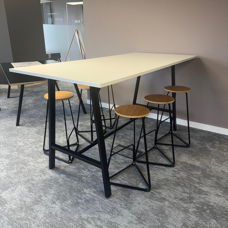 Used M.A.D Branded High Table Set with 6 Stools