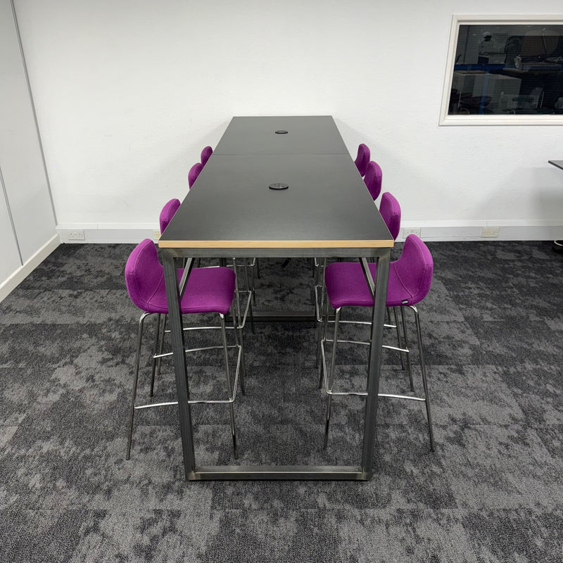 Used Elite Branded High Table and Stool Set with Power
