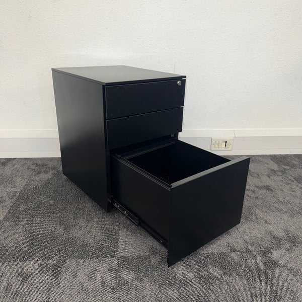 Used Black 3 Draw Mobile Pedestal