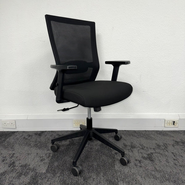 Used Black Mesh Task Chair with Adjustable Lumbar