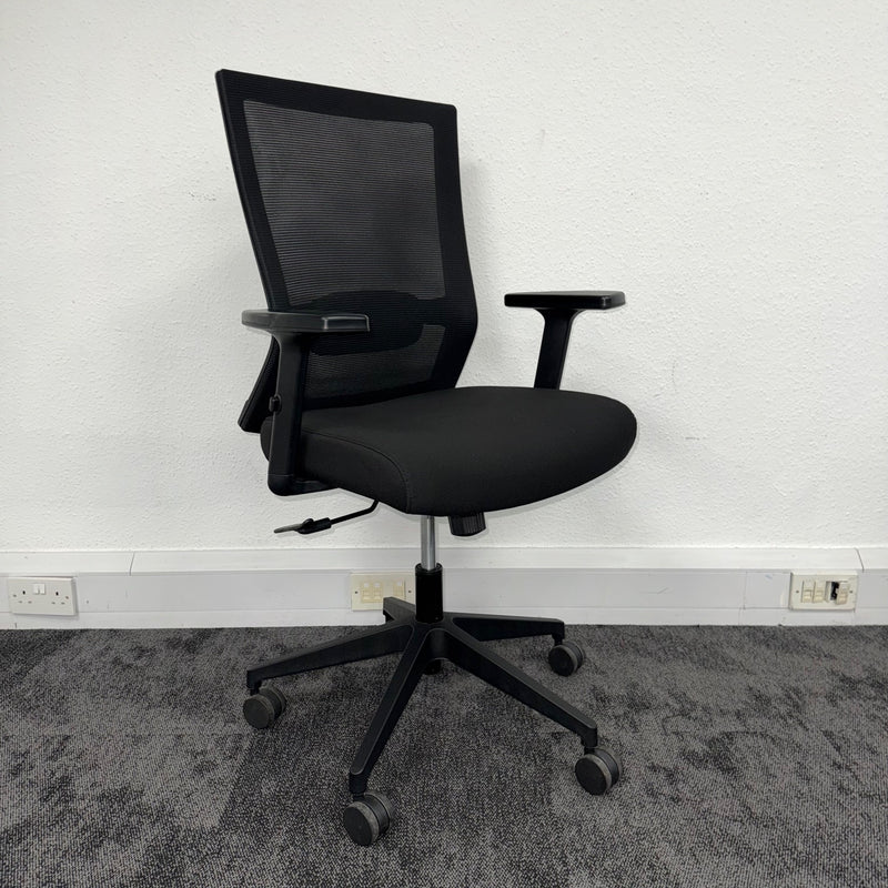 Used Black Mesh Task Chair with Adjustable Lumbar