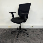 Used Black Mesh Task Chair with Adjustable Arms