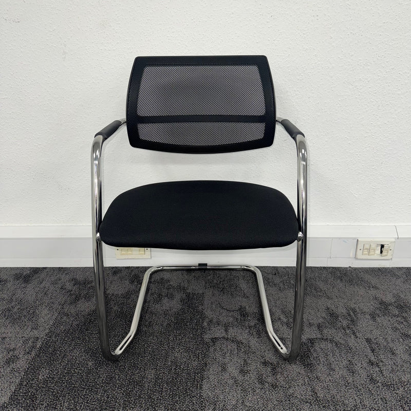 Used Moventi Black Mesh Meeting Chair
