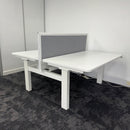 Used Double Electric Desk with Cable Try and Screen