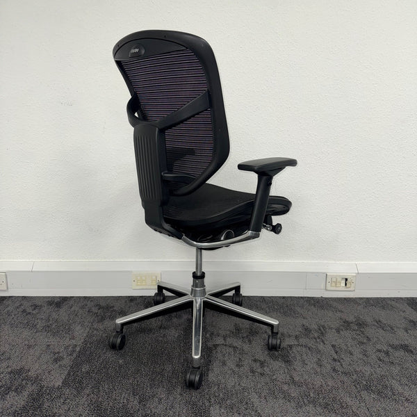 Used Ergohuman Enjoy Black Mesh Chair