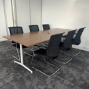 Used Senator Walnut Meeting Table with 6 Connecto Meeting Chairs
