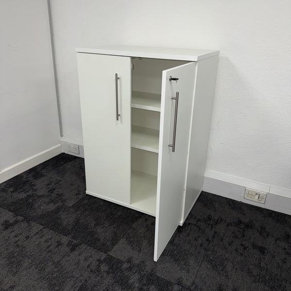 Used White Cupboard with 2 Shelves