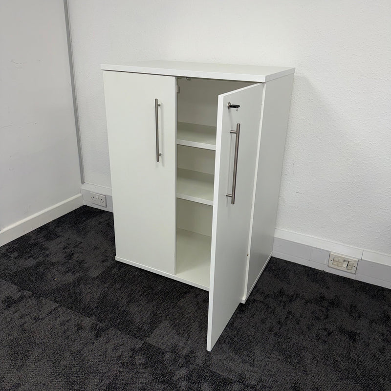 Used White Cupboard with 2 Shelves