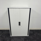 Used White Tambour with 2 Shelves