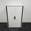 Used White Tambour with 2 Shelves