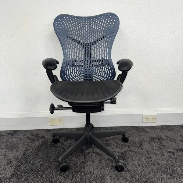 Used Herman Miller Mirra Full Spec with Flexi Front - Blue and Black