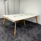 Used Fuze White Bench Desk with Cable Tray 1200x800