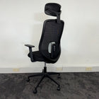 New Black Mesh Task Chair with Adjustable Lumbar and Headrest