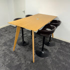 Used High Table with Central Power and 4 Height Adjustable Stools