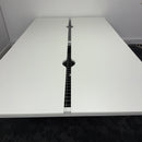 Used Senator Freeway White Bench Desk with Cable Trays