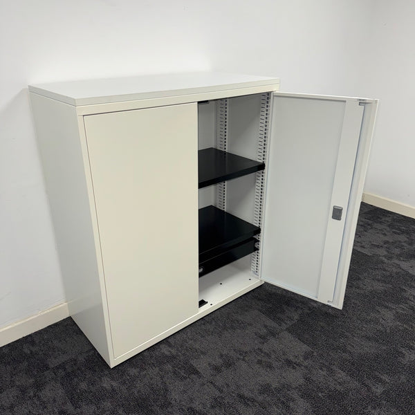 Used Senator Off White Steel Storage Cupboard